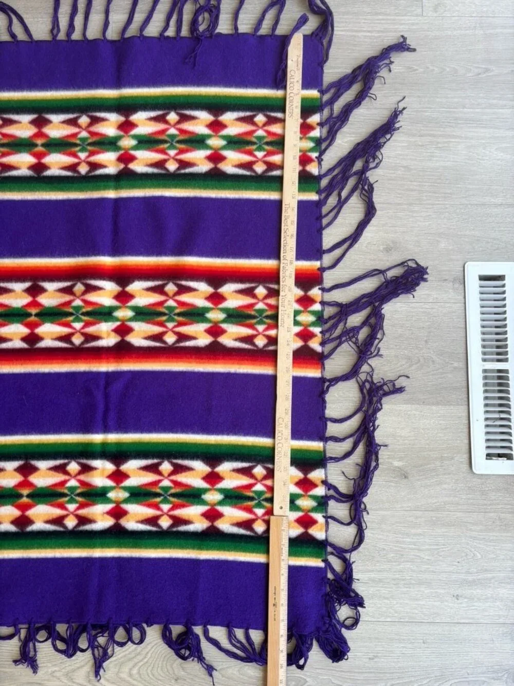 Beaver State Pendleton Mills Robe Shawl Fringed Blanket Purple